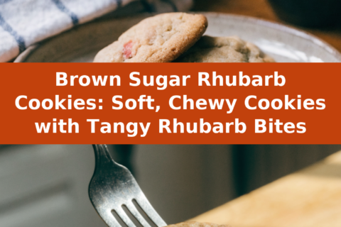 Brown Sugar Rhubarb Cookies: Soft, Chewy Cookies with Tangy Rhubarb Bites Pinterest recipe pin
