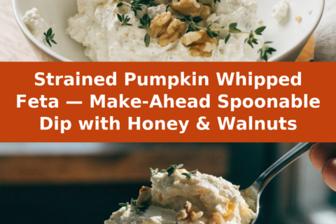 Strained Pumpkin Whipped Feta — Make-Ahead Spoonable Dip with Honey & Walnuts Pinterest recipe pin