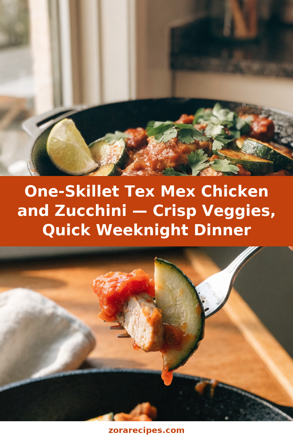 Skillet Tex Mex Chicken and Zucchini