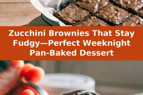 Zucchini Brownies That Stay Fudgy—Perfect Weeknight Pan-Baked Dessert Pinterest recipe pin