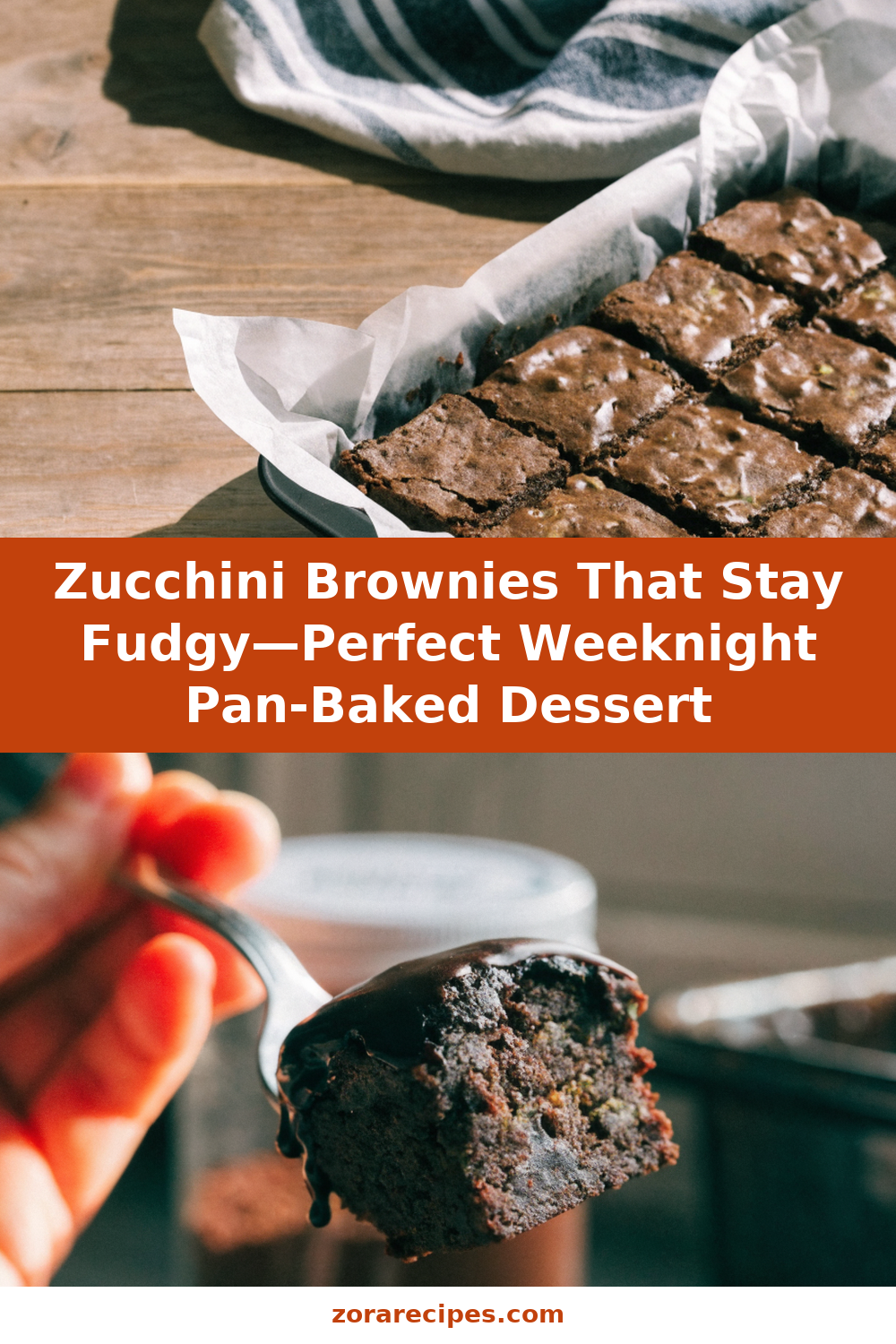 Fudgy Zucchini Brownies with Quick Chocolate Glaze